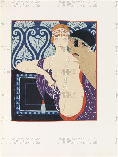 Illustration for "Les Chansons de Bilitis (The Songs of Bilitis)" by Pierre Louÿs, 1922. Creator: Barbier, George (1882-1932).
