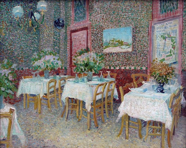 Interior of a restaurant, 1887. Creator: Gogh, Vincent, van (1853-1890).