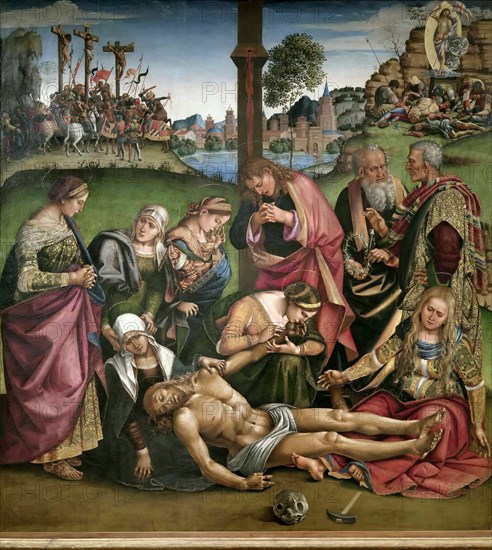 Lamentation over the Dead Christ, 1502. Creator: Signorelli, Luca (ca 1441-1523).