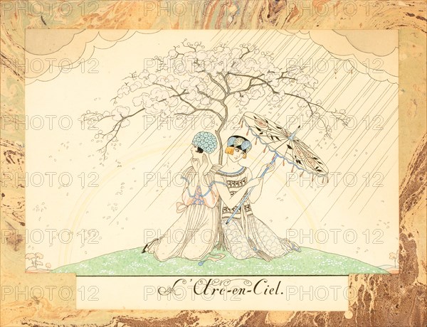 L'Arc-en-Ciel (The Rainbow), from Le Bonheur du Jour ou, Les Graces à la Mode, 1924. Creator: Barbier, George (1882-1932).