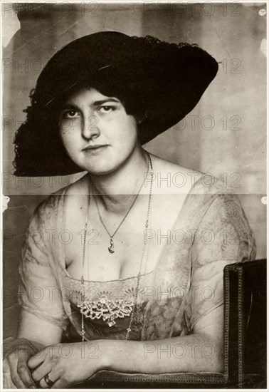Mary with a dark hat, 1915. Creator: Stuck, Franz, Ritter von (1863-1928).