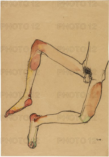 Nude male abdomen, 1910. Creator: Schiele, Egon (1890-1918).