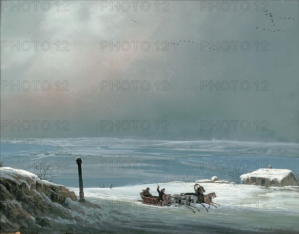 Odessa surroundings in winter, 1841. Creator: Bossoli, Carlo (1815-1884).
