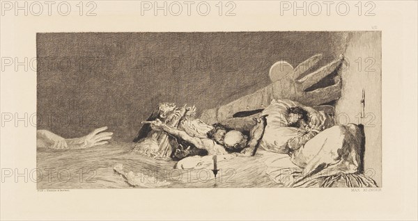 Opus VI, from Paraphrase on the Finding of a Glove, 1881. Creator: Klinger, Max (1857-1920).