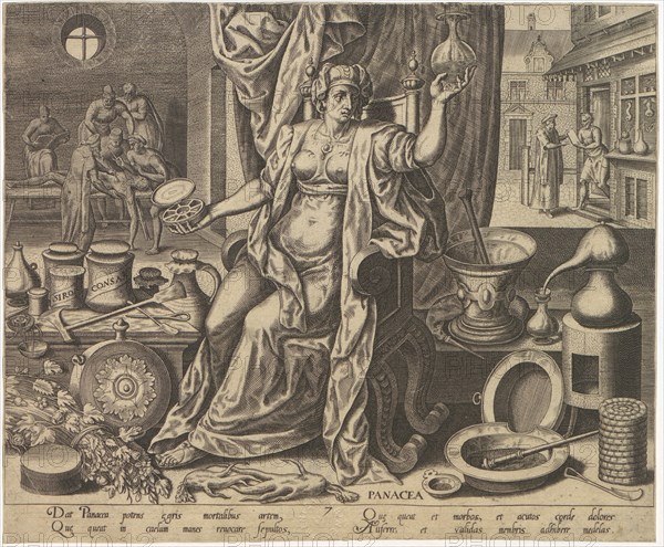 Panacea, 1574. Creator: Galle, Philipp (Philips) (1537-1612).