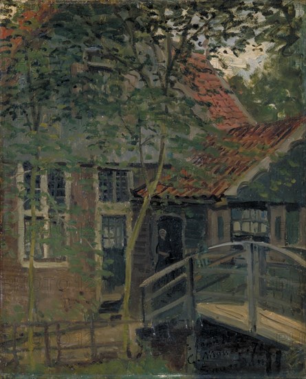 Passerelle à Zaandam (Footbridge at Zaandam), 1871. Creator: Monet, Claude (1840-1926).