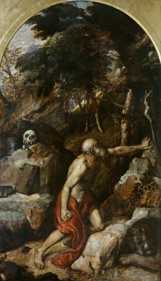 Penitent Saint Jerome, c. 1550. Creator: Titian (1488-1576).