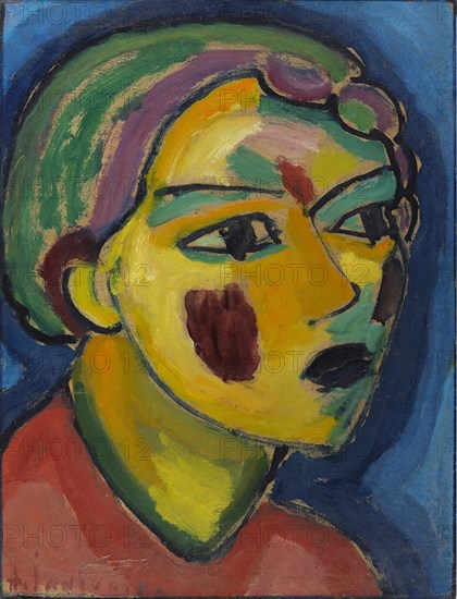 Poet (Mystical head), 1917. Creator: Javlensky, Alexei, von (1864-1941).