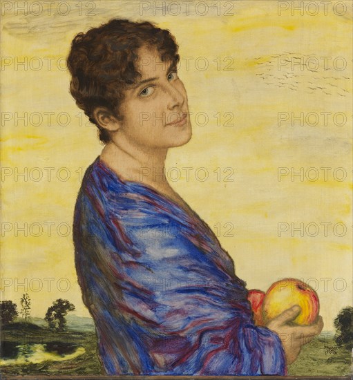 Portrait of Artist's Wife, c. 1914. Creator: Stuck, Franz, Ritter von (1863-1928).