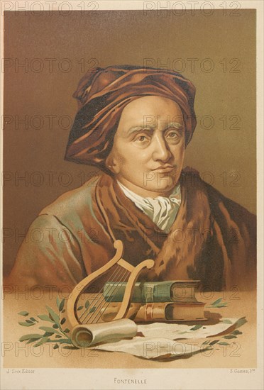 Portrait of Bernard le Bovier de Fontenelle (1657-1757), 1879. Creator: Gómez, Simón (1845-1880).
