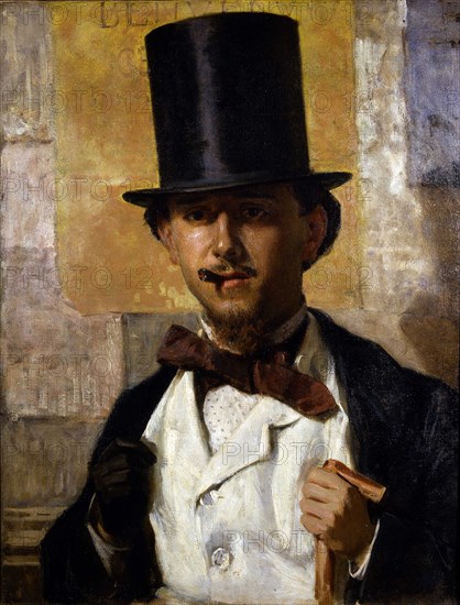 Portrait of Bernardo Celentano (1835-1863), 1859. Creator: Morelli, Domenico (1826-1901).