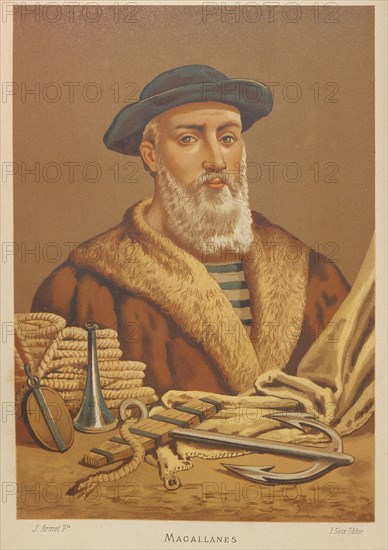 Portrait of Ferdinand Magellan (1470-1521), 1879. Creator: Armet Portanell, José (1843-1911).