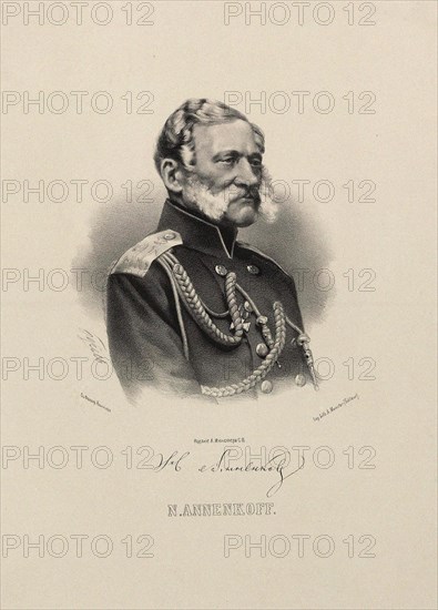 Portrait of General Nikolai Nikolayevich Annenkov (1799-1865). Creator: Borel, Pyotr Fyodorovich (1829-1898).