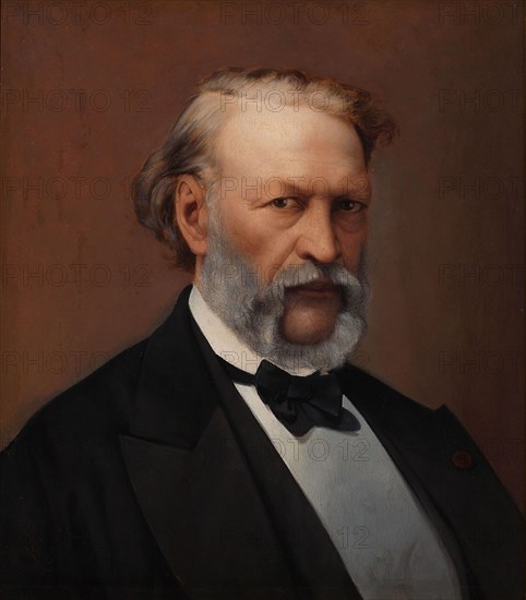 Portrait of Hendrik Conscience (1812-1883). Creator: Pondt, Hendrik de (1842-1897).