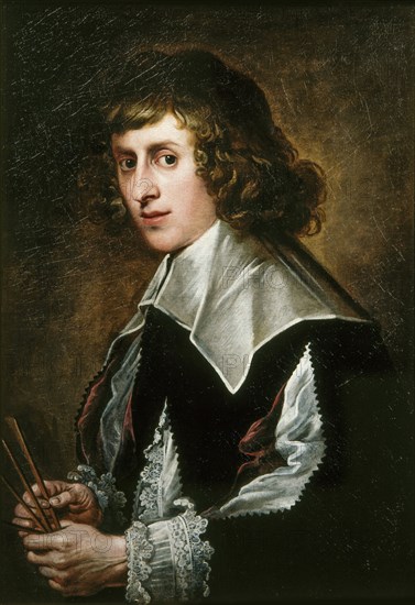 Portrait of Lucas Faydherbe (1617-1697), c. 1650. Creator: Franchoys, Lucas, the Younger (1616-1681).