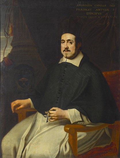 Portrait of Marius Ambrosius Capello (1597-1676), bishop of Antwerp, 1659. Creator: Anonymous.