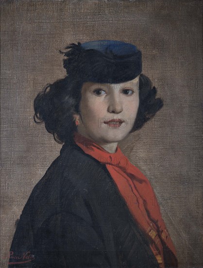 Portrait of Nerina Badioli, ca 1866. Creator: Puccinelli, Antonio (1822-1897).