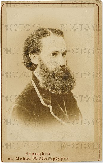 Portrait of the cellist Karl Yulievich Davidov (1838-1889), c. 1875. Creator: Levitsky, Sergei Lvovich (1819-1898).