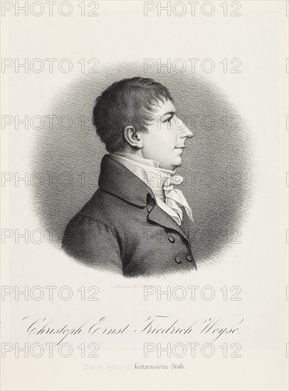 Portrait of the Composer Christoph Ernst Friedrich Weyse (1774-1842). Creator: Baerentzen, Emilius Ditlev (1799-1868).