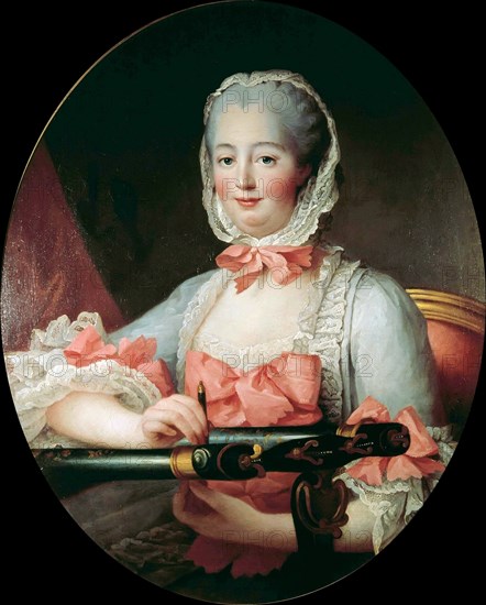 Portrait of the Marquise de Pompadour (1721-1764), c. 1763. Creator: Drouais, François-Hubert (1727-1775).