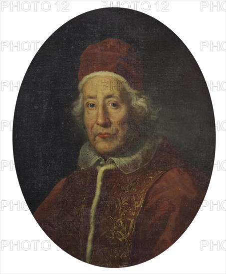 Portrait of the Pope Clement XI, 1710s. Creator: Nelli, Pietro (1672-1730).