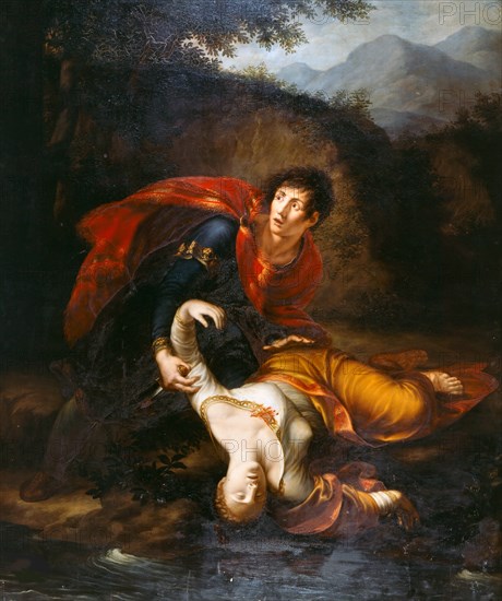 Rhadamistus flinging Zenobia injured into the River Araxes, 1812. Creator: Alberi, Francesco (1765-1836).