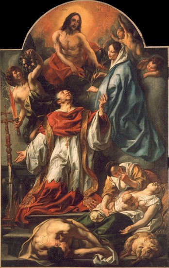 Saint Charles Borromeo among Plague Victims, 1655. Creator: Jordaens, Jacob (1593-1678).