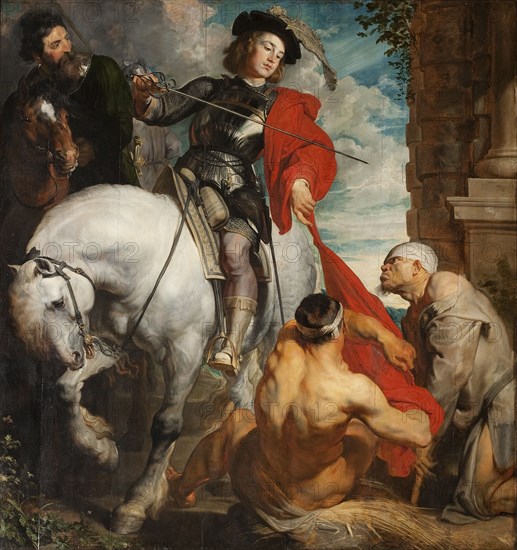 Saint Martin Sharing his Cloak, 1625. Creator: Dyck, Sir Anthony van (1599-1641).