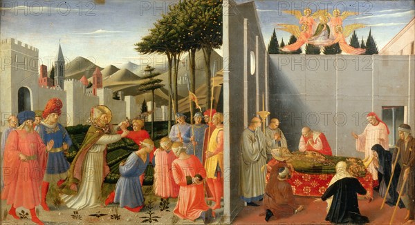 Saint Nicholas Frees an Innocent Man Comdemned to Death (From the Perugia Altarpiece), ca 1437. Creator: Angelico, Fra Giovanni, da Fiesole (ca. 1400-1455).