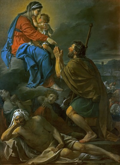 Saint Roch begs the Virgin Mary for liberation from the plague, 1780. Creator: David, Jacques Louis (1748-1825).