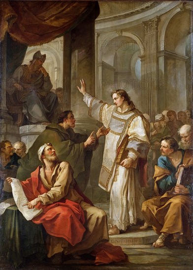 Saint Stephen before the High Priest and Elders of the Sanhedrin, 1745. Creator: Natoire, Charles Joseph (1700-1777).