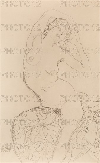 Seated Nude, ca 1914-1916. Creator: Klimt, Gustav (1862-1918).