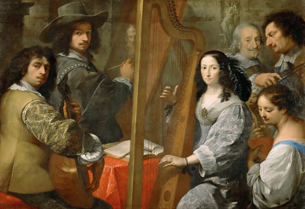 Self-Portrait with Family, c. 1650. Creator: Nuvolone, Carlo Francesco (1609-1662).