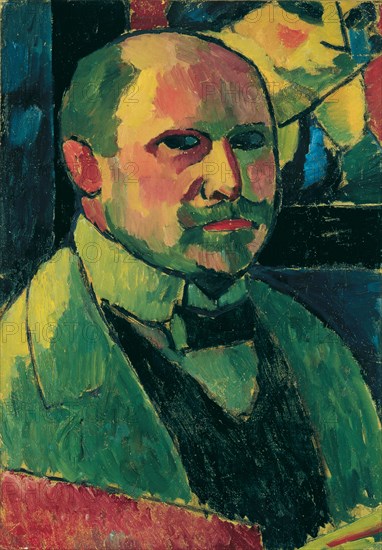 Self-Portrait, 1912. Creator: Javlensky, Alexei, von (1864-1941).