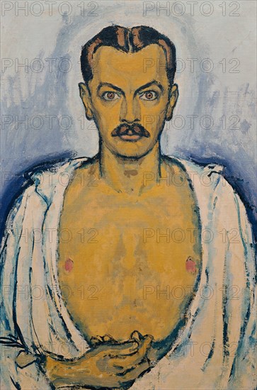 Self-Portrait, c. 1915. Creator: Moser, Koloman (1868-1918).
