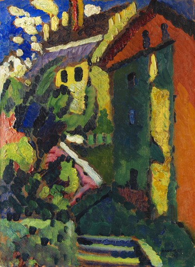 Stairway to the castle (Murnau), 1909. Creator: Kandinsky, Wassily Vasilyevich (1866-1944).