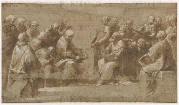 Study for The Disputation of the Holy Sacrament, 1508-1510. Creator: Raphael (Raffaello Sanzio da Urbino) (1483-1520).