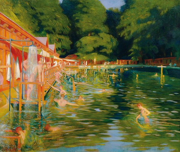 Swimming pool, 1905. Creator: Graf, Ludwig Ferdinand (1868-1932).