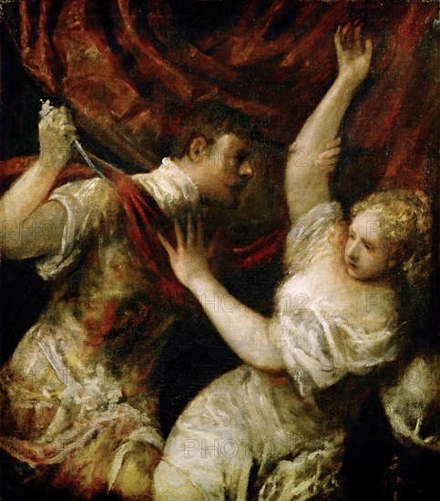 Tarquinius and Lucretia, ca. 1575. Creator: Titian (1488-1576).