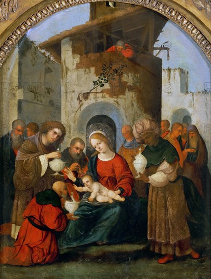 The Adoration of the Magi, 1522. Creator: Mazzolino, Ludovico (1480-1528).