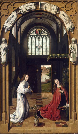 The Annunciation, 1452. Creator: Christus, Petrus (1410/20-1475/76).