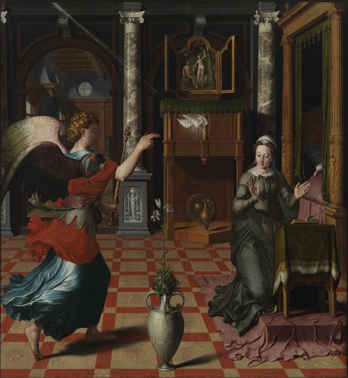 The Annunciation, 1552. Creator: Pourbus, Pieter (1523-1584).