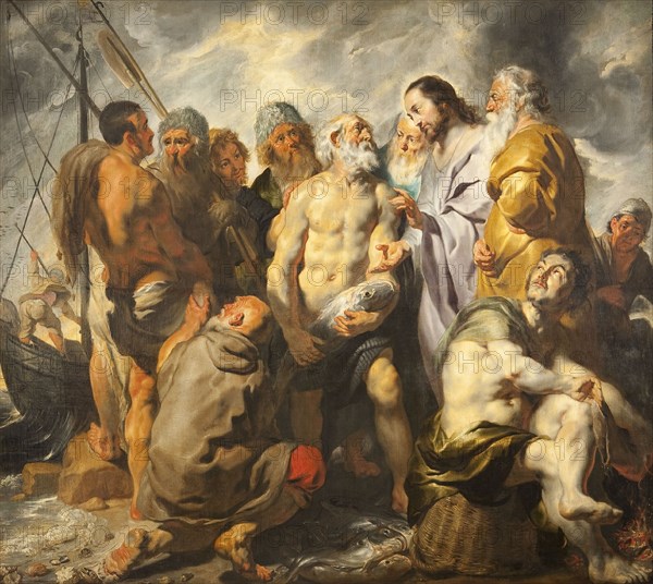 The Appointment of Peter as Chief Shepherd of the Church, c. 1616-1617. Creator: Jordaens, Jacob (1593-1678).