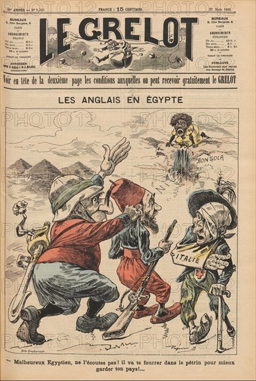 The English in Egypt. Caricature from Le Grelot, March 22, 1896, 1896. Creator: Anonymous.