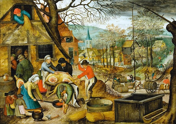 The Four Seasons: Autumn, Second half of the16th cen.. Creator: Brueghel, Pieter, the Younger (1564-1638).
