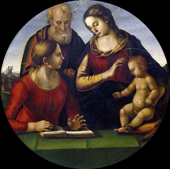 The Holy Family with Saint, c.1490-1495. Creator: Signorelli, Luca (ca 1441-1523).