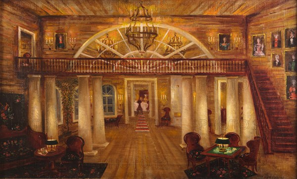 The Larin's house. Stage design for the opera Eugene Onegin by P. Tchaikovsky, 1944. Creator: Williams, Pyotr Vladimirovich (1902-1947).