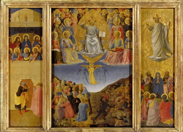 The Last Judgment (Triptych), ca 1447. Creator: Angelico, Fra Giovanni, da Fiesole (ca. 1400-1455).