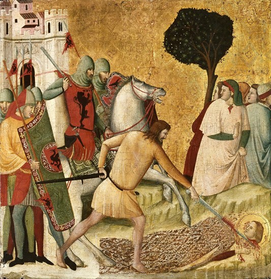 The Martyrdom of Saint Columba (Scenes from the Life of Saint Columba), 1345-1350. Creator: Baronzio, Giovanni (?-before 1362).