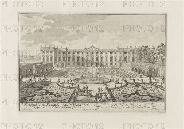 The Palais Trautson in Vienna, 1719. Creator: Fischer von Erlach, Joseph Emanuel (1693-1742).